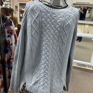 Michael Kors Gray Cable Knit Women’s Sweater, size Medium